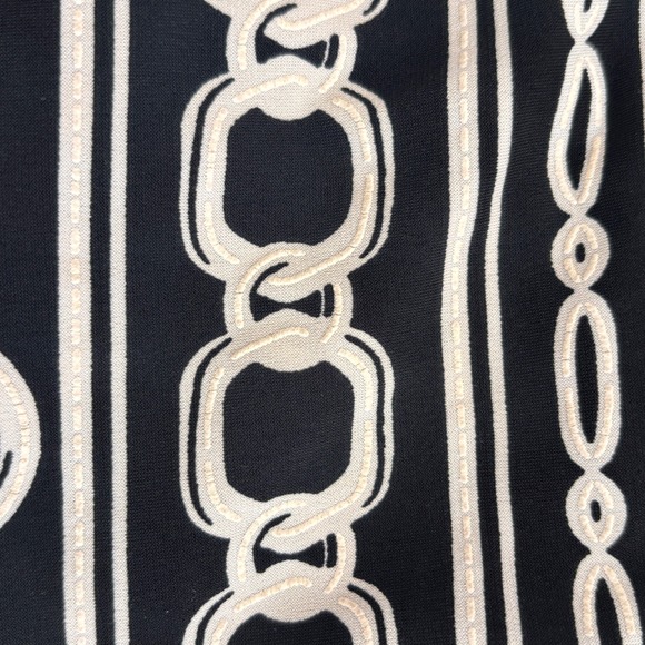 Joseph Ribkoff‎ Womens Chain Print Bell Sleeve Tunic Top Size 12 Nautical - Picture 7 of 8